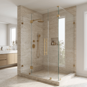 90° Corner Frameless Shower Enclosure